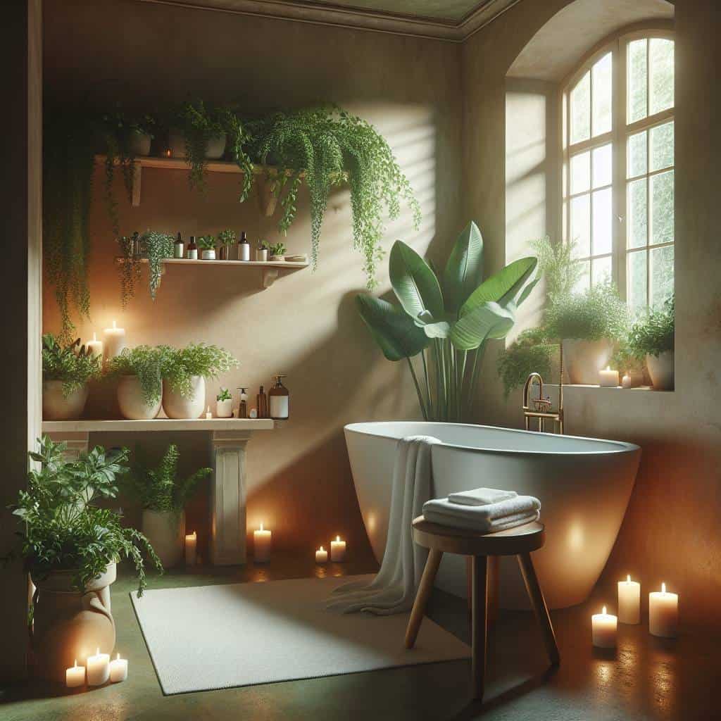 Discover Serenity: Transform Your Space into a Calming Bathroom Retreat 2 Calming bathroom retreats with natural lighting.