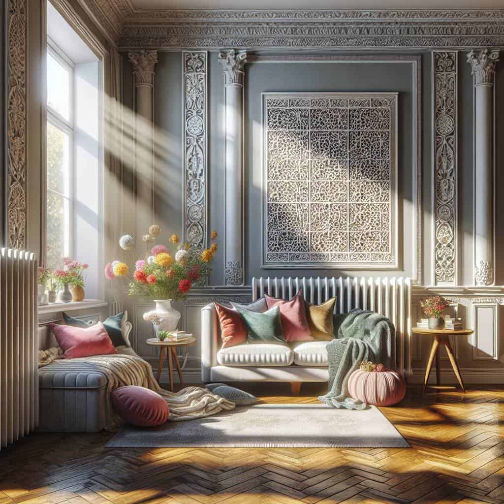 Transform Your Space with Stylish Decorative Radiator Covers 2 Sleek decorative radiator covers in living room.