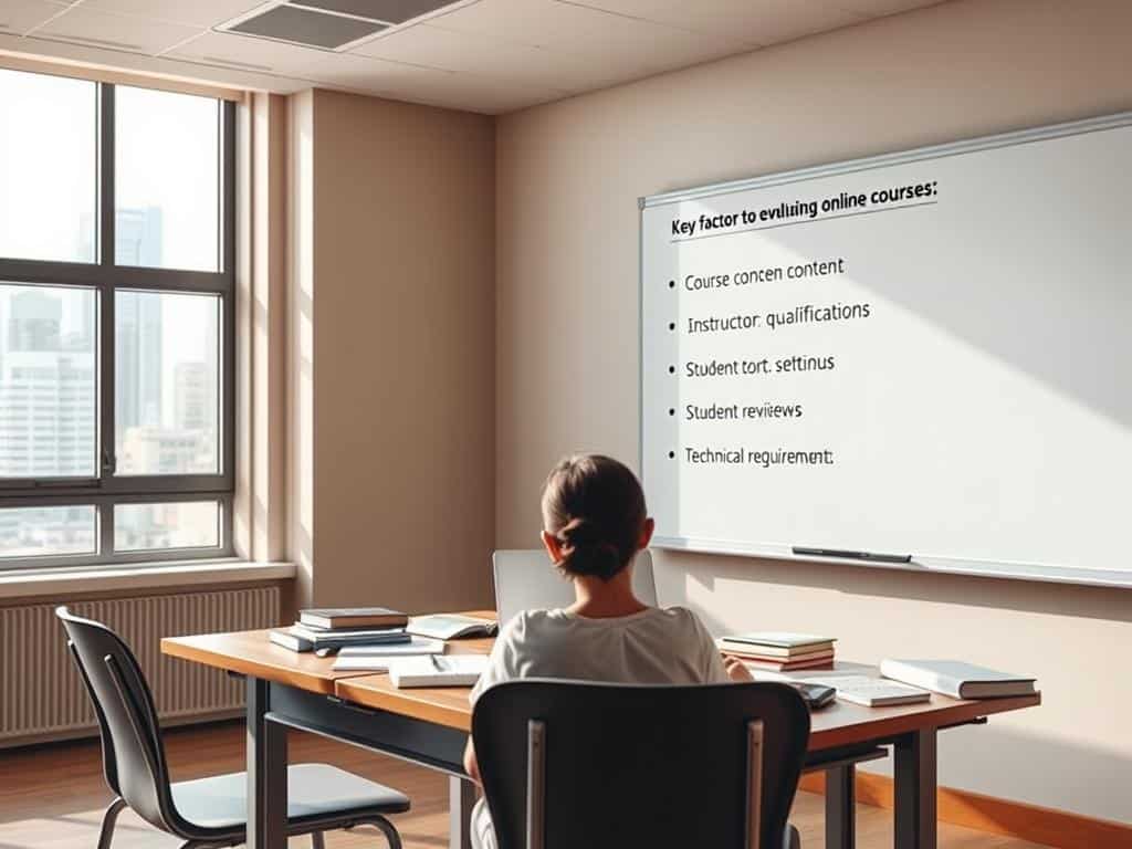 Factors to consider when evaluating online courses