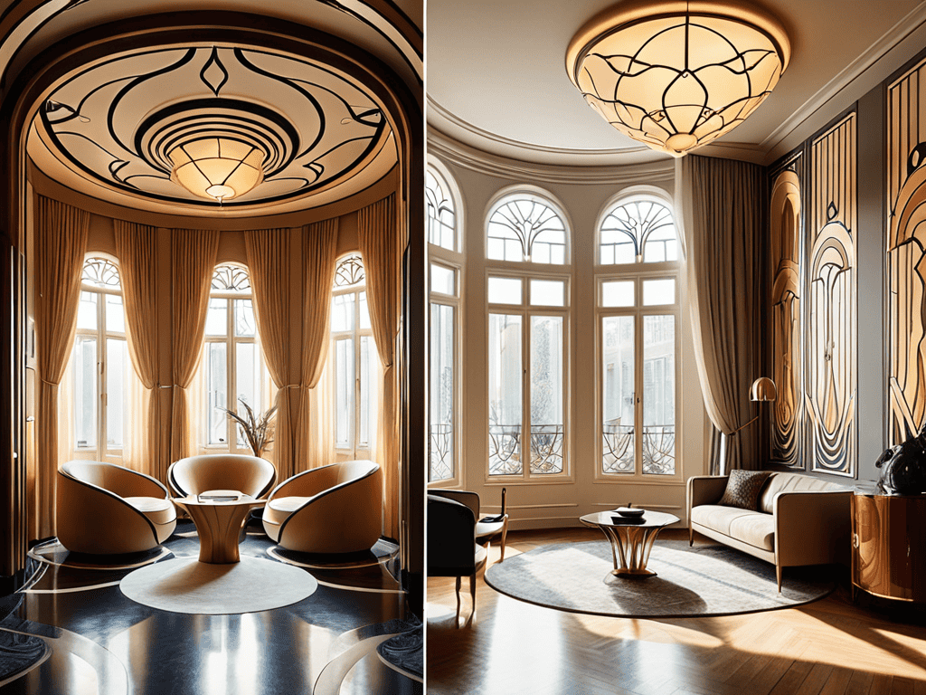 Art Deco vs Art Nouveau styles