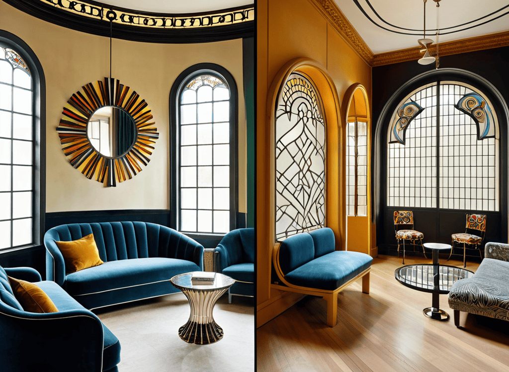 Art Deco vs Art Nouveau styles