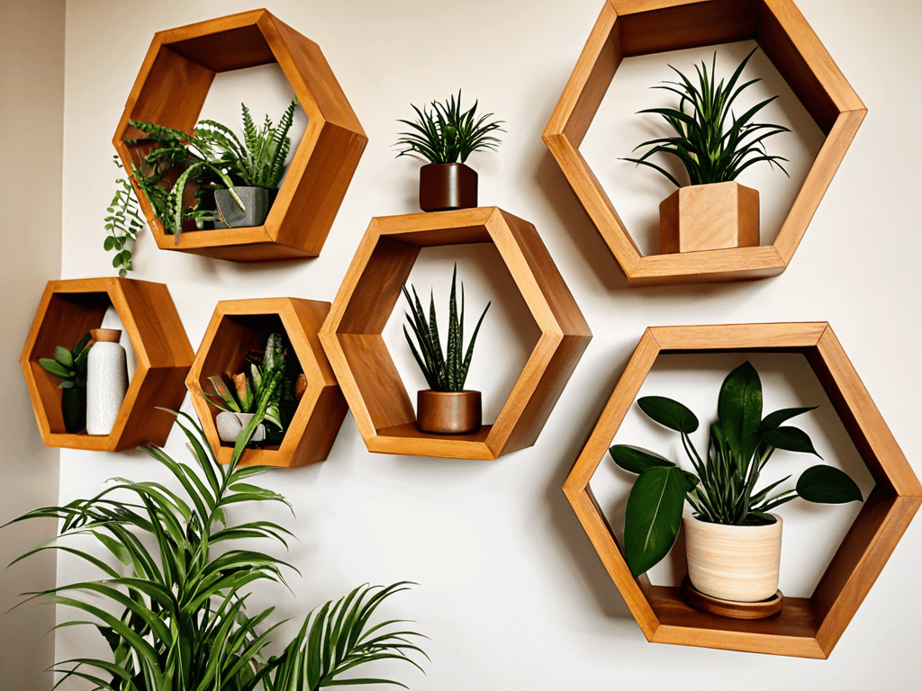 Geometry Class: How to Cut and Glue Perfect Wooden Hexagon Shelves 3 Hexagon Shelves Build