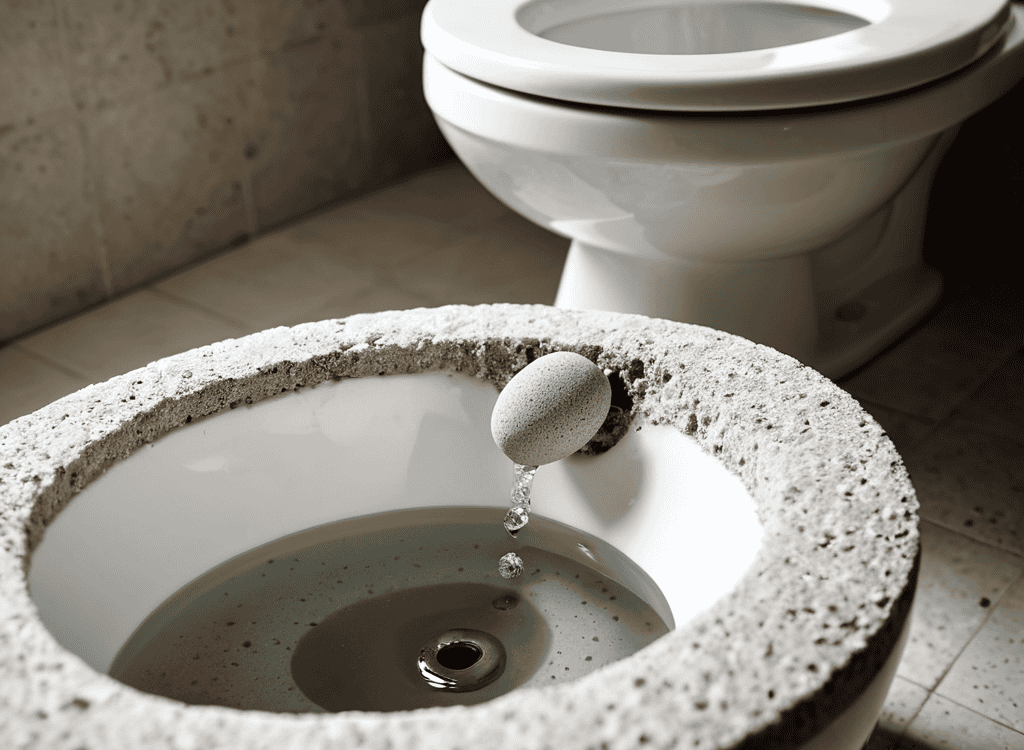 Removing Hard Water from Toilet