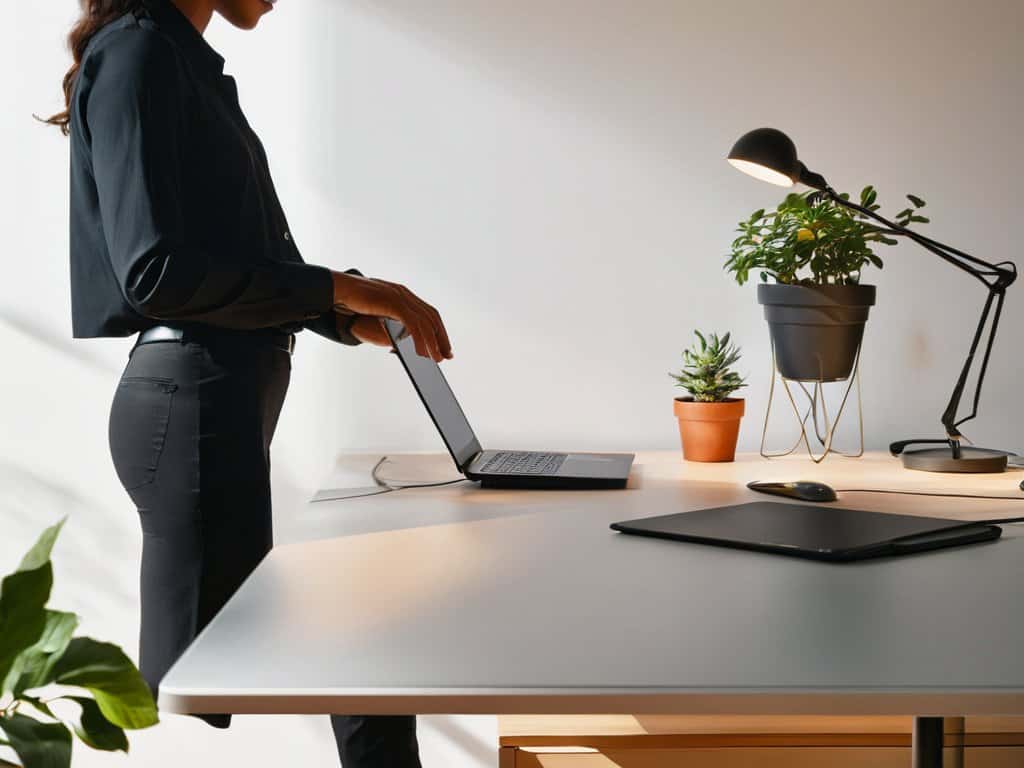 Stand Up for Success: Benefits of Standing Desks for Cognitive Function 2 Rise and Shine at standing desk