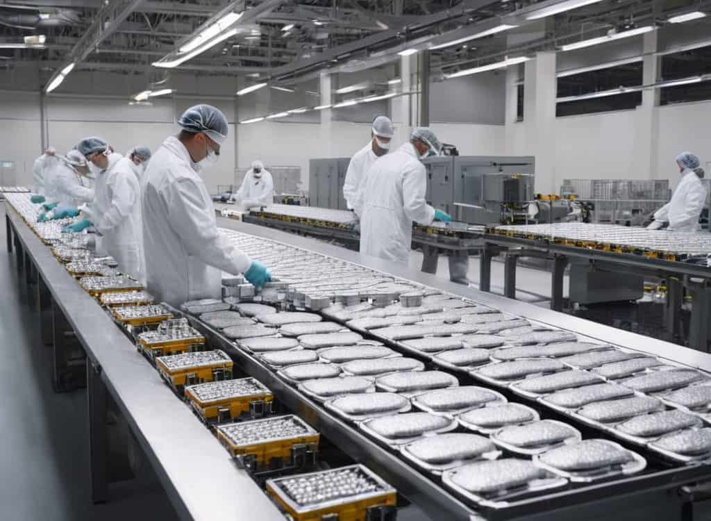 Sodium-ion battery mass production facility